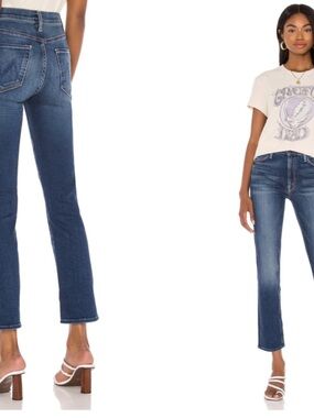 Mother The Mid Rise Dazzler Ankle Jeans We The Animals Blue Womens 29x27